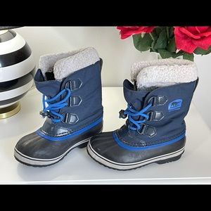 Kids Sorel Yoot PAC blue waterproof boots size 1